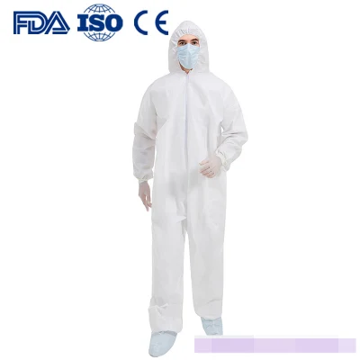 Tute monouso di tipo 5/6 Tyvek 400 600 con cappuccio Tuta protettiva riutilizzabile per sostanze chimiche di categoria 3 Tuta DPI 2XL per assistenza sanitaria con En14126, En1073